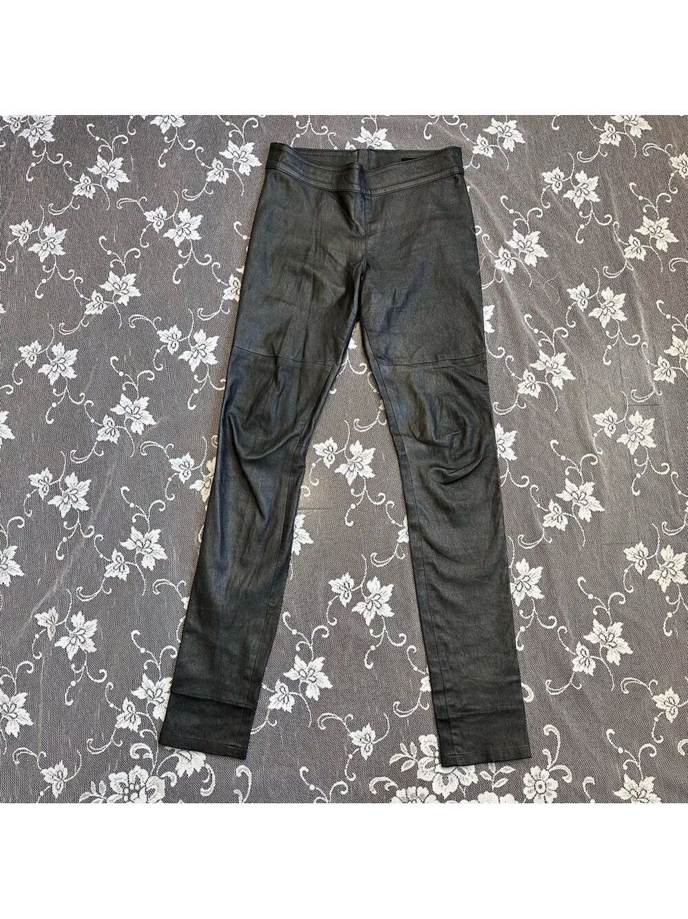 Graham & Spencer Gunmetal Faux Leather Pants